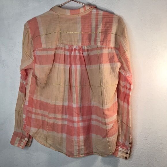 ‎Anthropologie plaid lightweight button up - Picture 6 of 6